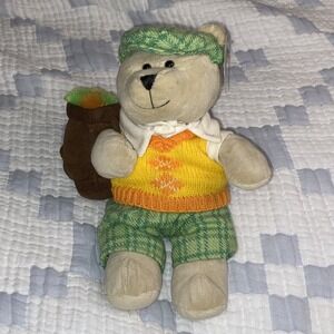 Starbucks Bearista Plush Golf Bear 2006 Caddy 50th Edition Stuffed Animal NWT
